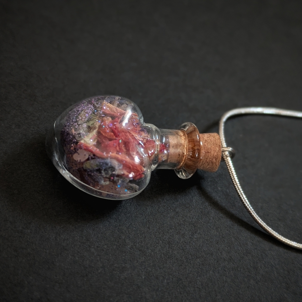Romanticize Your Life Spell Jar Pendant Necklace - Picture 1 of 4